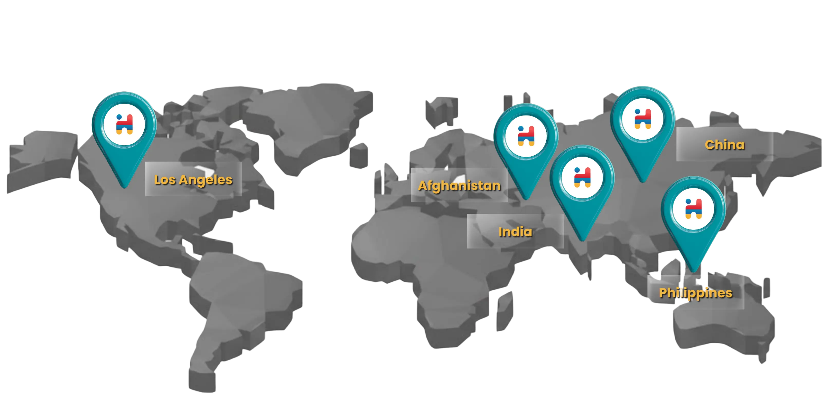 Map of our offices in Asia